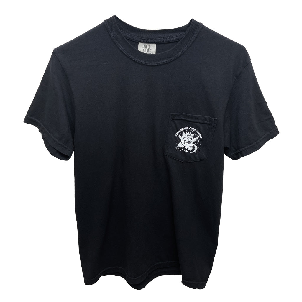 Creative Coffee Creatures Shirt - (Black Pocket T)